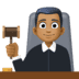 👨🏾‍⚖️ man judge: medium-dark skin tone display on Facebook